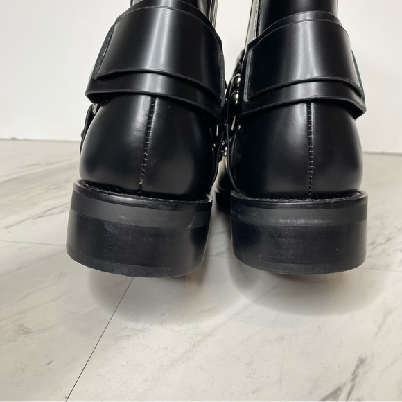 Marc Fisher Mizzie Black Harness Square Toe Boot 8 1/2 M - Picture 4 of 14